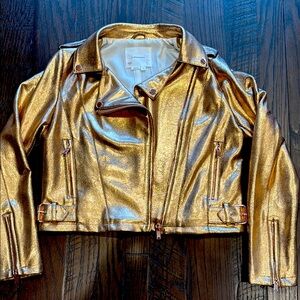by Anthropology metallic jacket